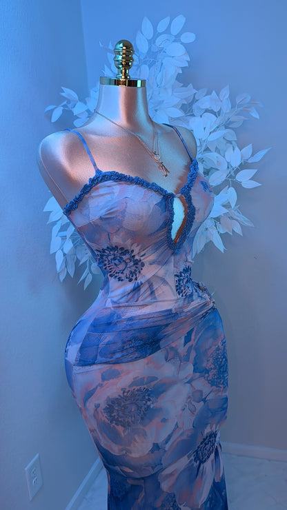 Despues De Ti Floral Maxi Dress - Blue