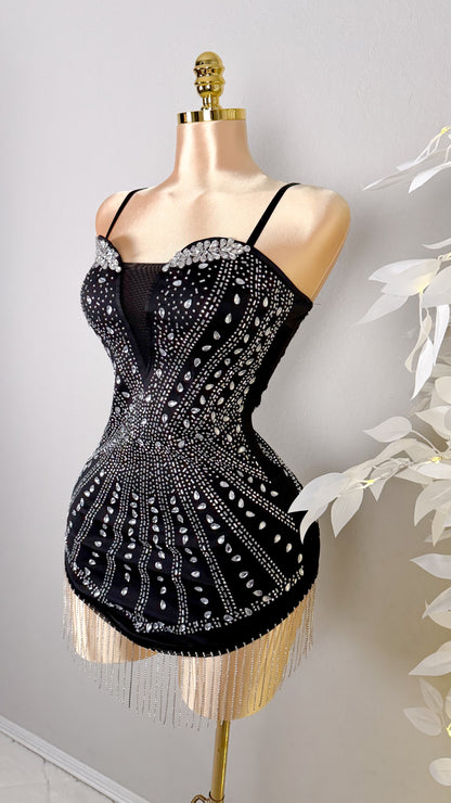 Sabrina Rhinestone Dress - Plus Size Available