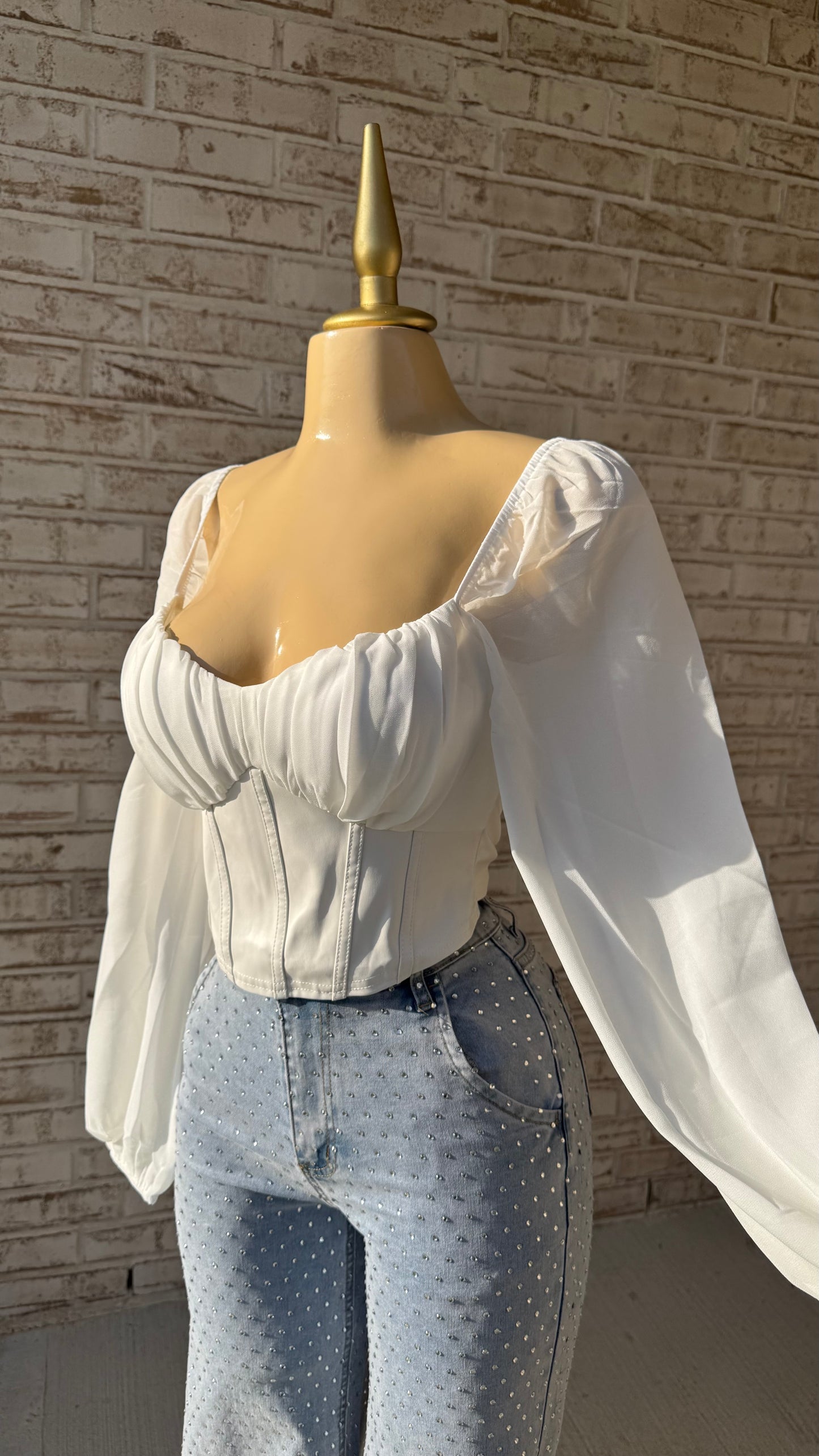 Luna Faux Leather Corset Top
