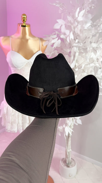 Longhorn Western Hat - Black