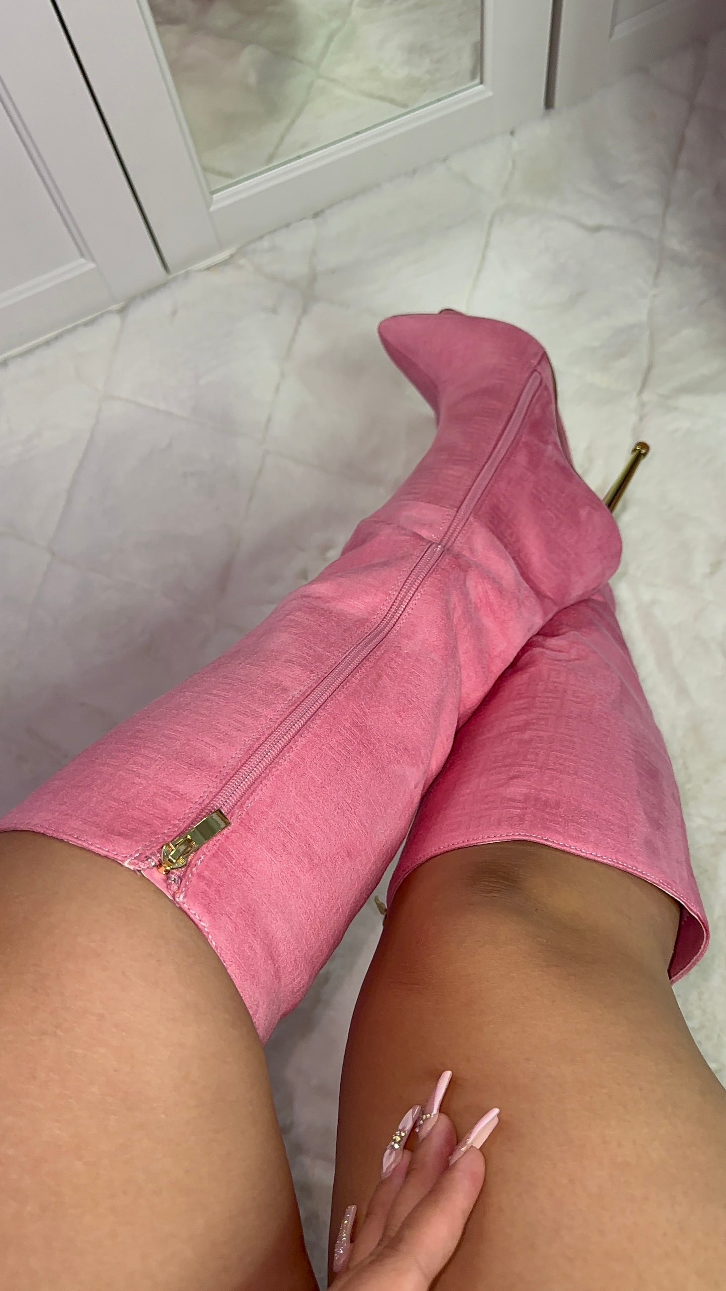 Pink Fall Moment Boots - Pink