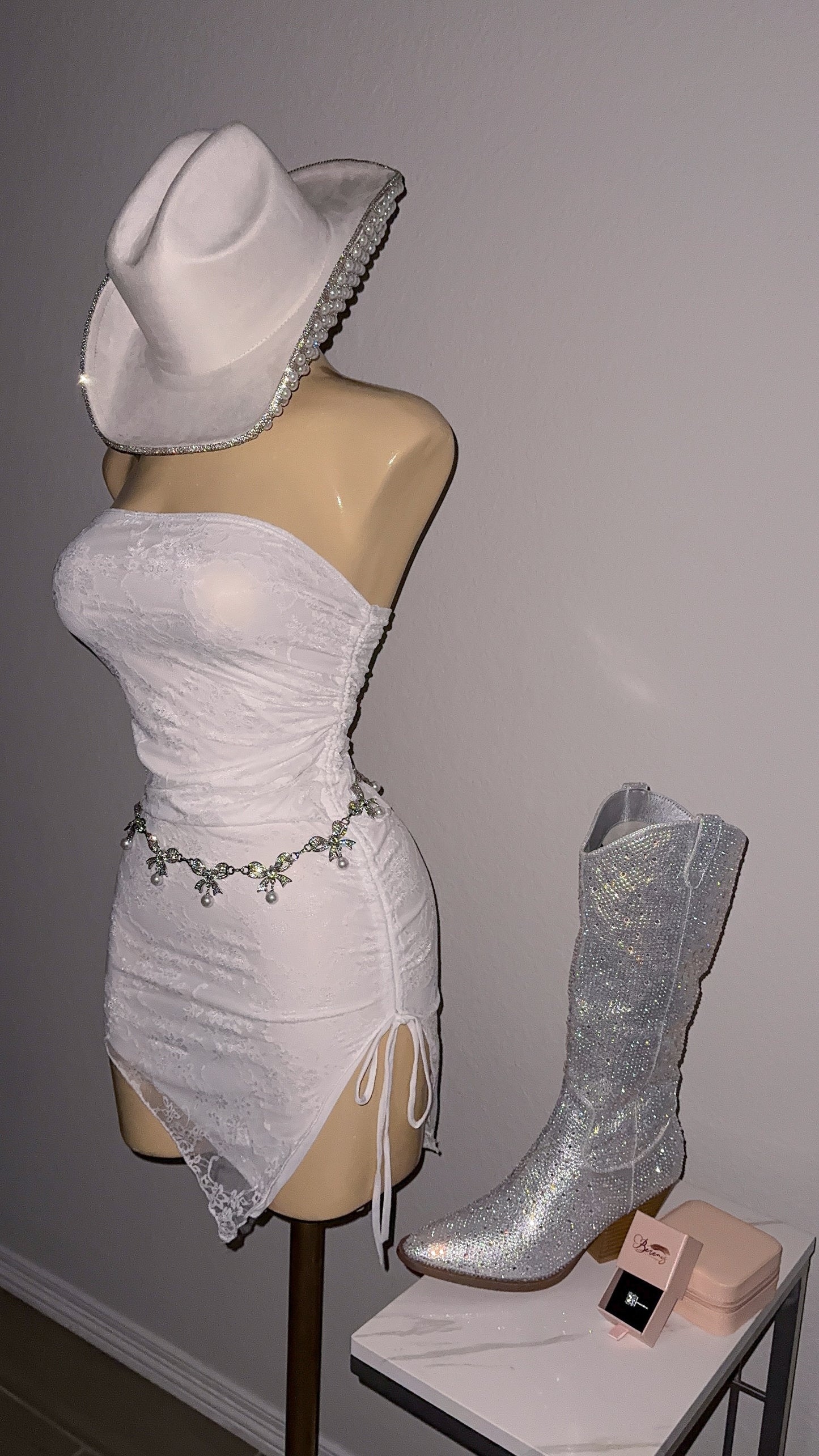 Rebecca Lace Dress - White
