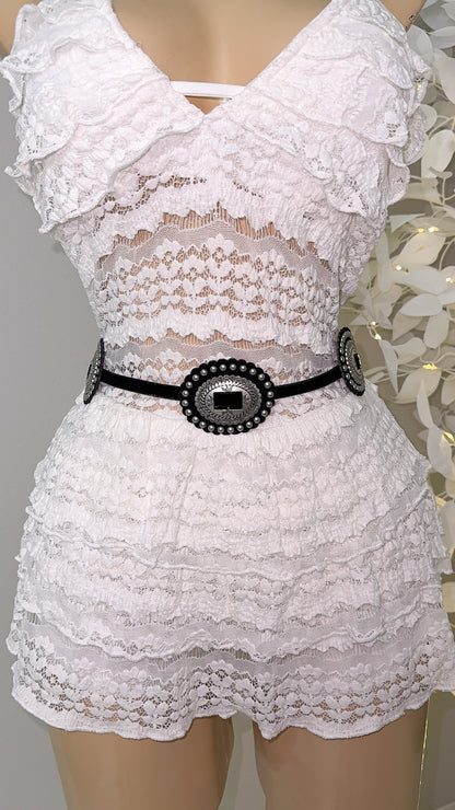 Linda Concho Western Belt - Black