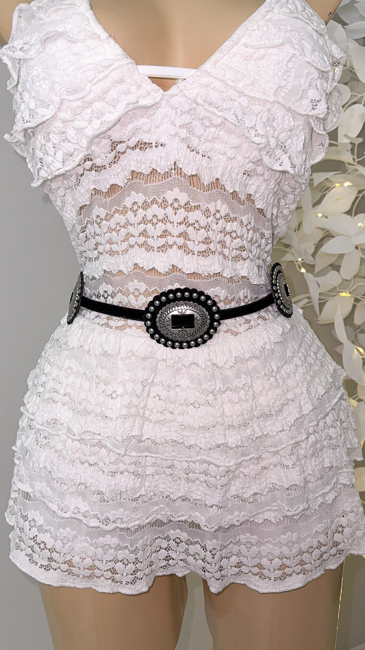 Linda Concho Western Belt - Black