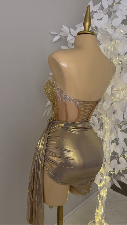 Aurora Skirt Set - Champagne