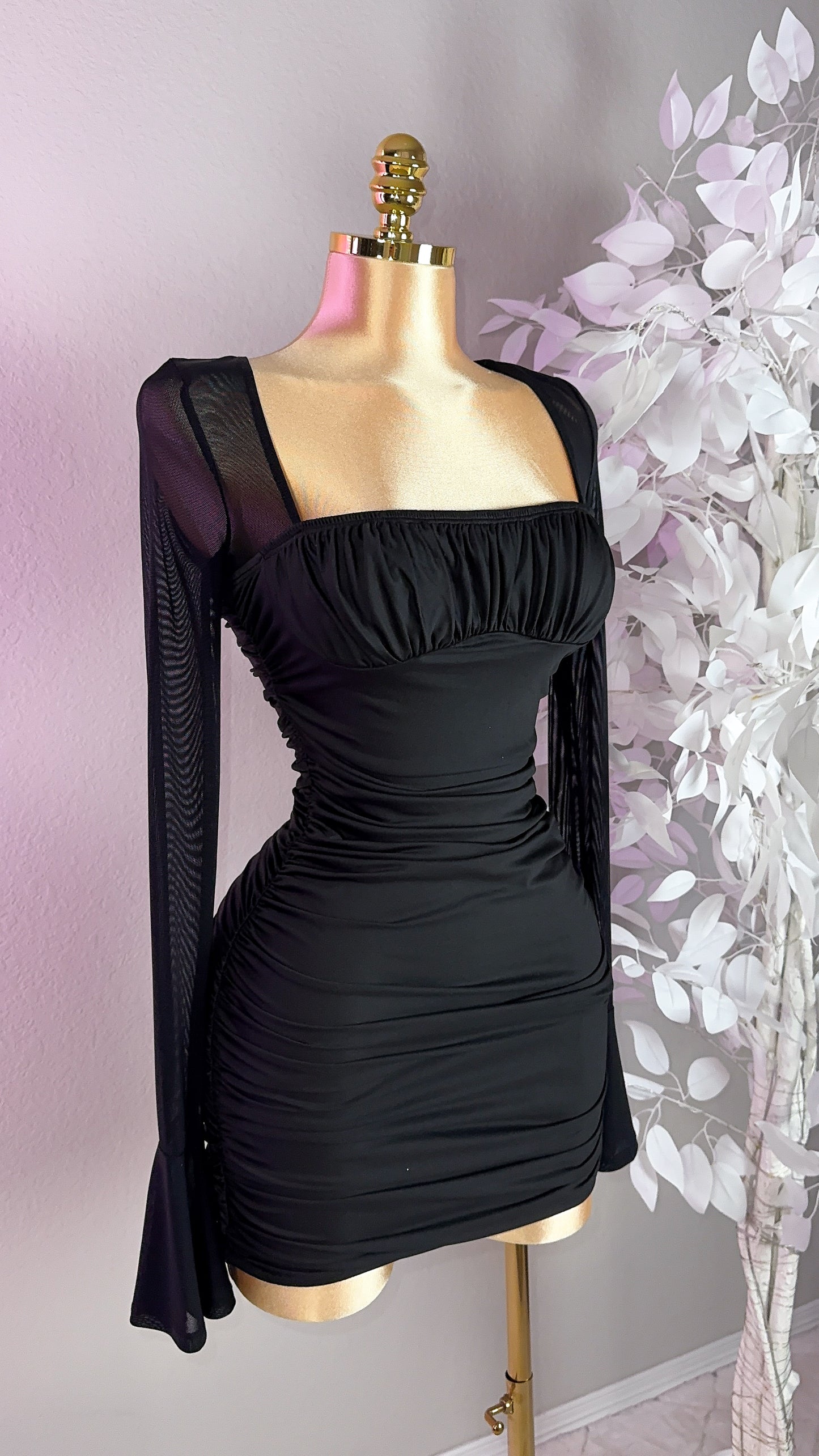 Elena Mesh Mini Dress