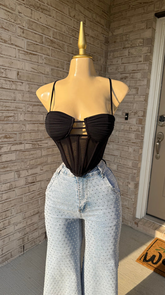 Bésame Corset Top - Black
