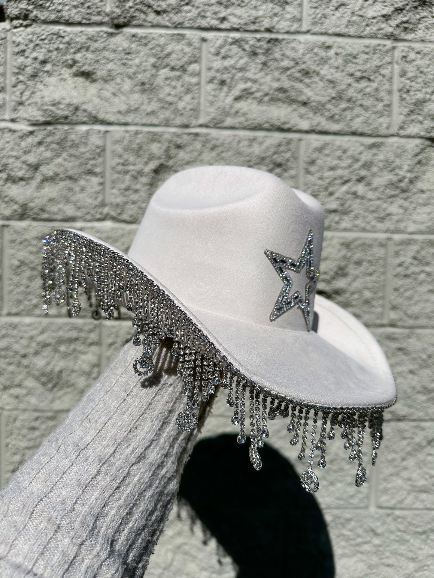 Heylin Rhinestone Western Hat - Ivory
