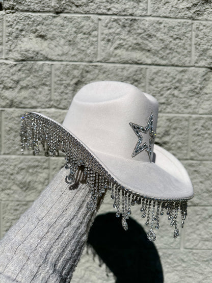 Heylin Rhinestone Western Hat - Ivory