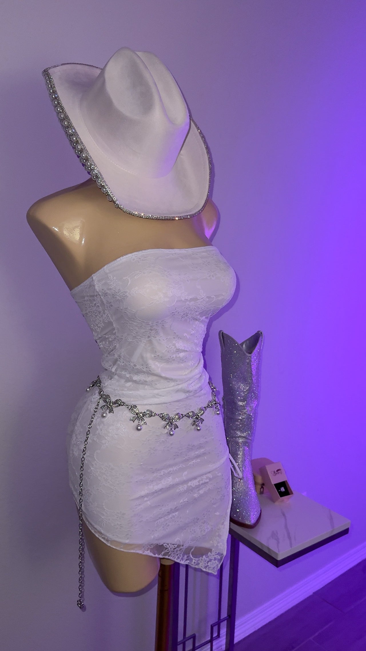 Rebecca Lace Dress - White