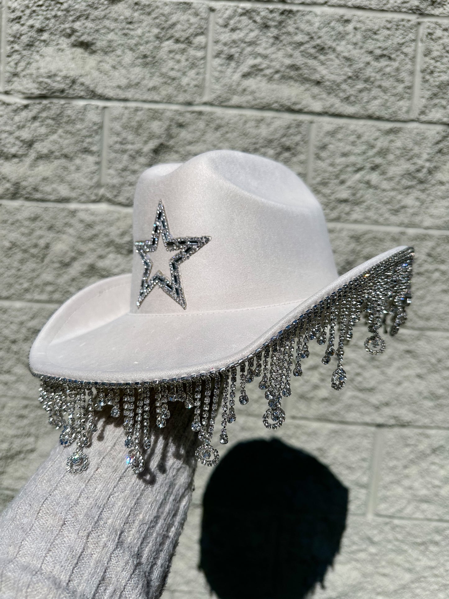Heylin Rhinestone Western Hat - Ivory