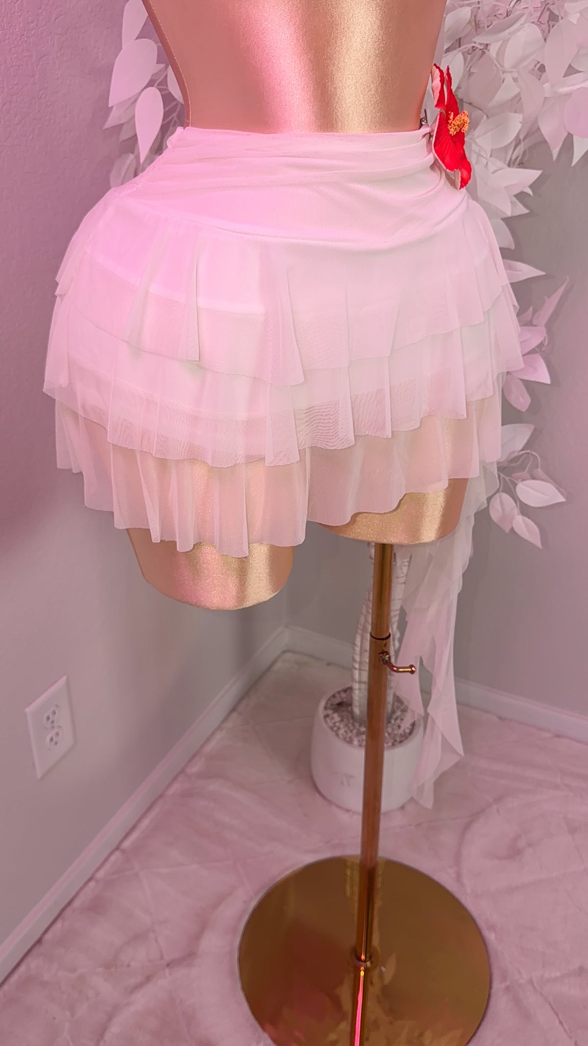 Amiga Mia Ruffle Skirt - White