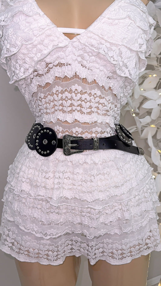 Giselle Western Discs Belt - Black