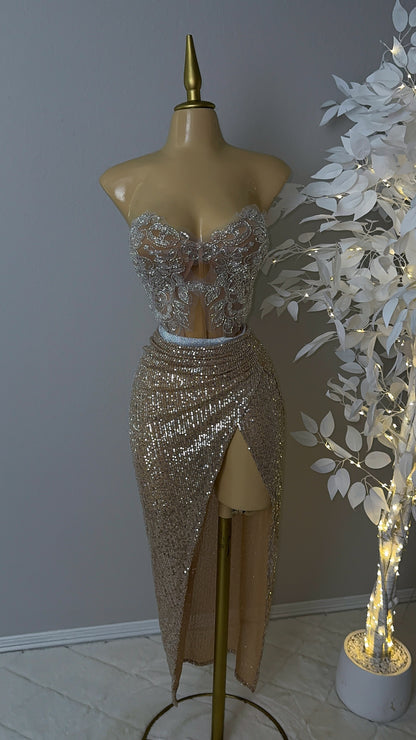 Athena Skirt Set - Gold