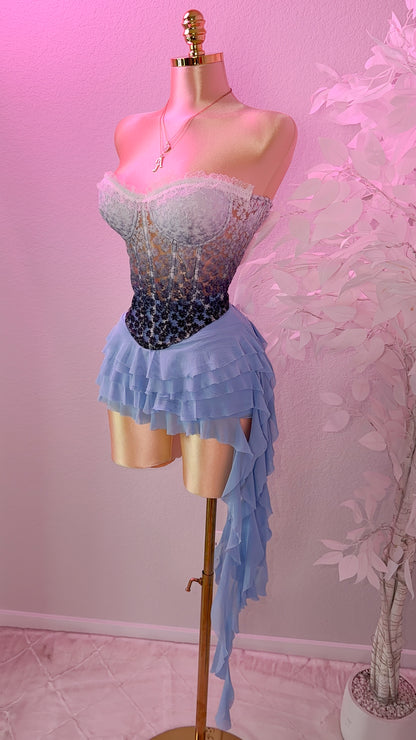Dile Luna Corset Top - Black Ombre