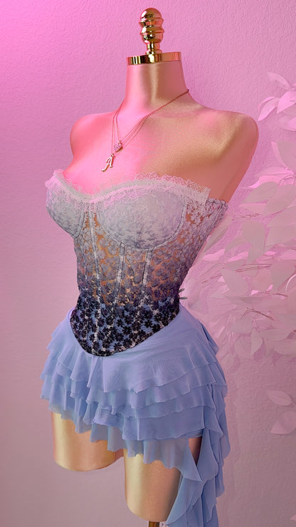 Dile Luna Corset Top - Black Ombre