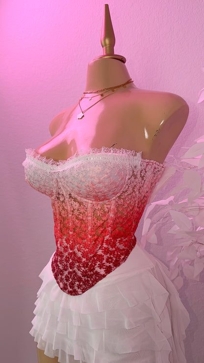 Dile Luna Corset Top - Red Ombre