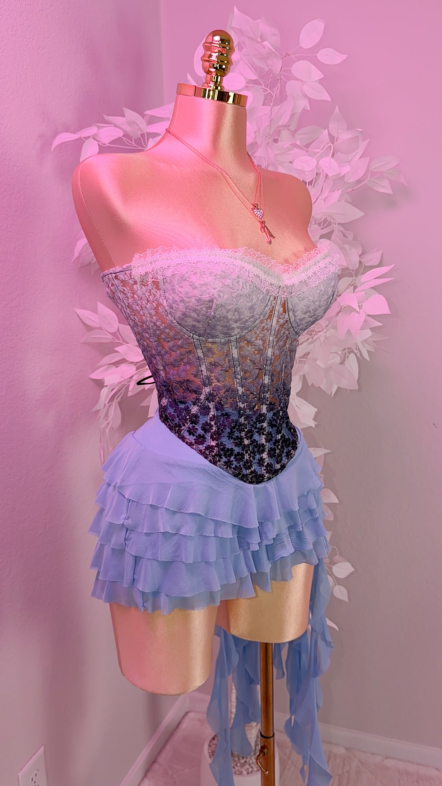 Dile Luna Corset Top - Black Ombre