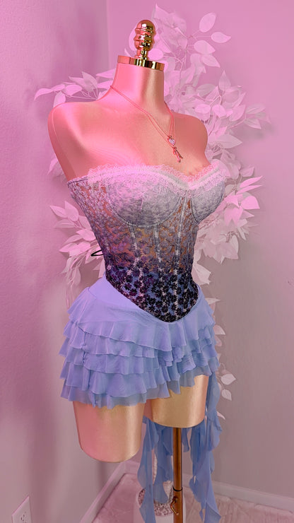Dile Luna Corset Top - Black Ombre