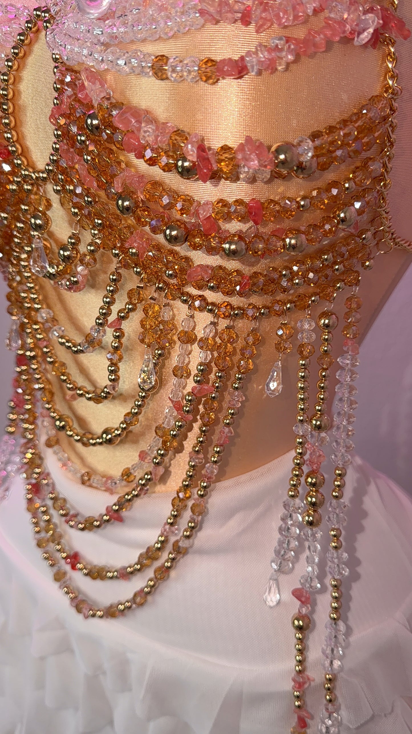Final Feliz Beaded Top - Orange