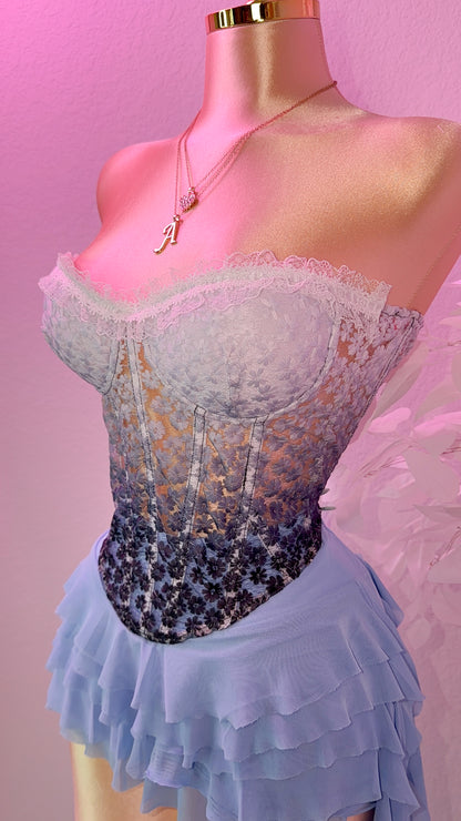 Dile Luna Corset Top - Black Ombre
