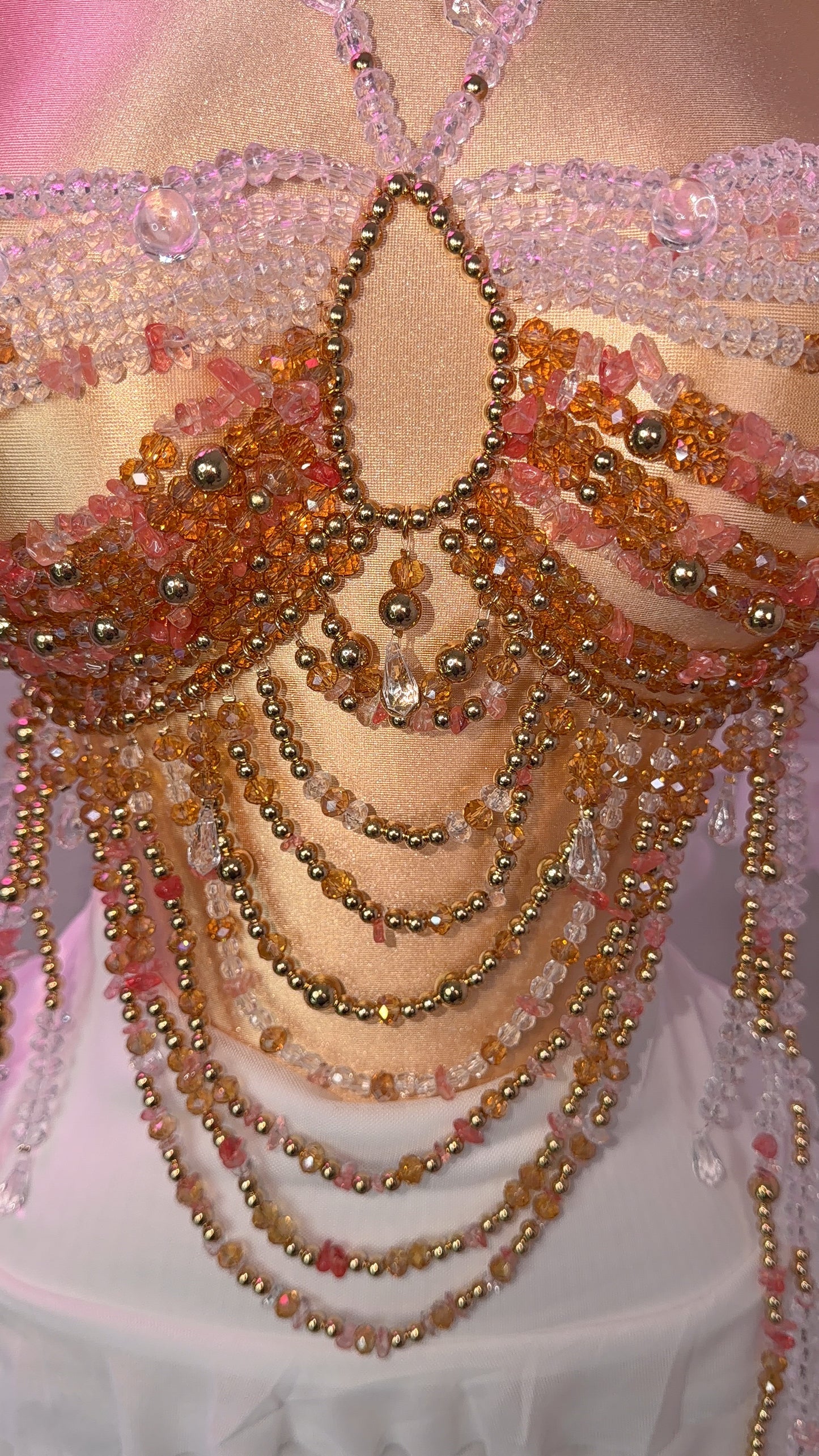 Final Feliz Beaded Top - Orange