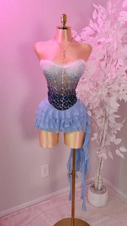 Dile Luna Corset Top - Black Ombre