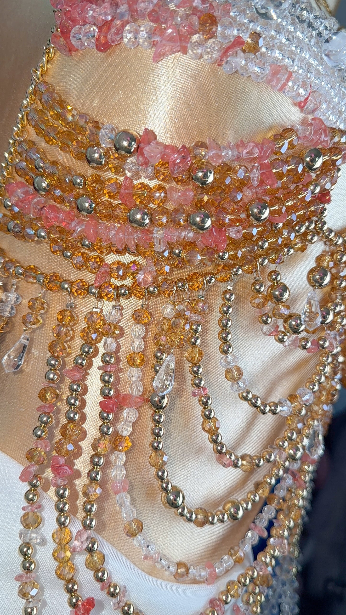 Final Feliz Beaded Top - Orange