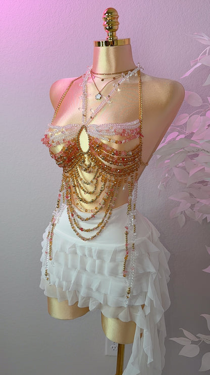 Final Feliz Beaded Top - Orange