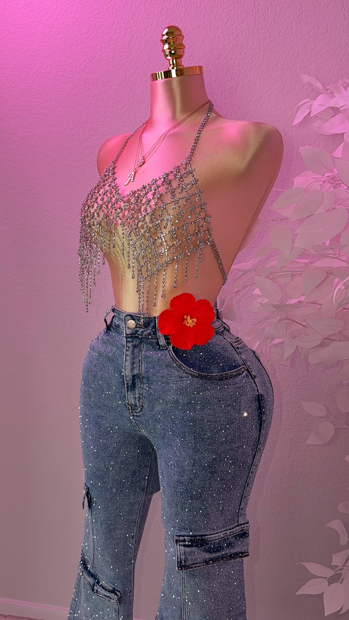 Tusa Rhinestone Top
