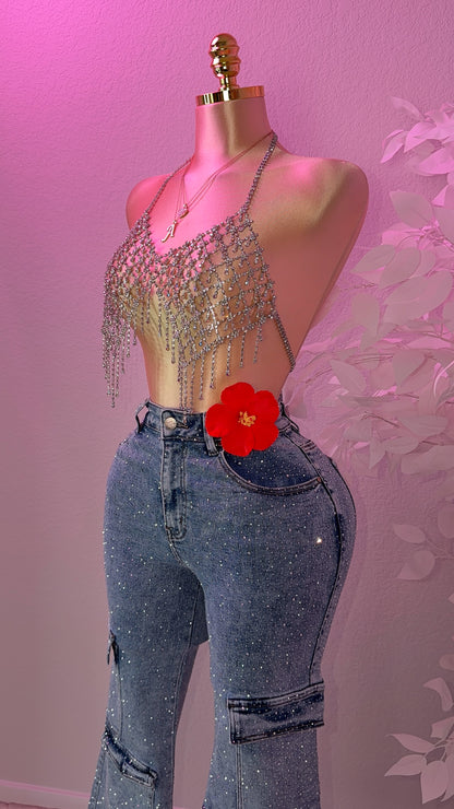 Tusa Rhinestone Top