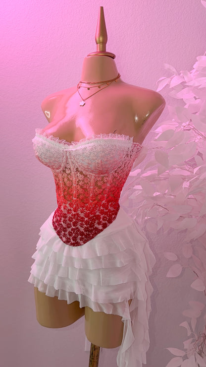 Dile Luna Corset Top - Red Ombre