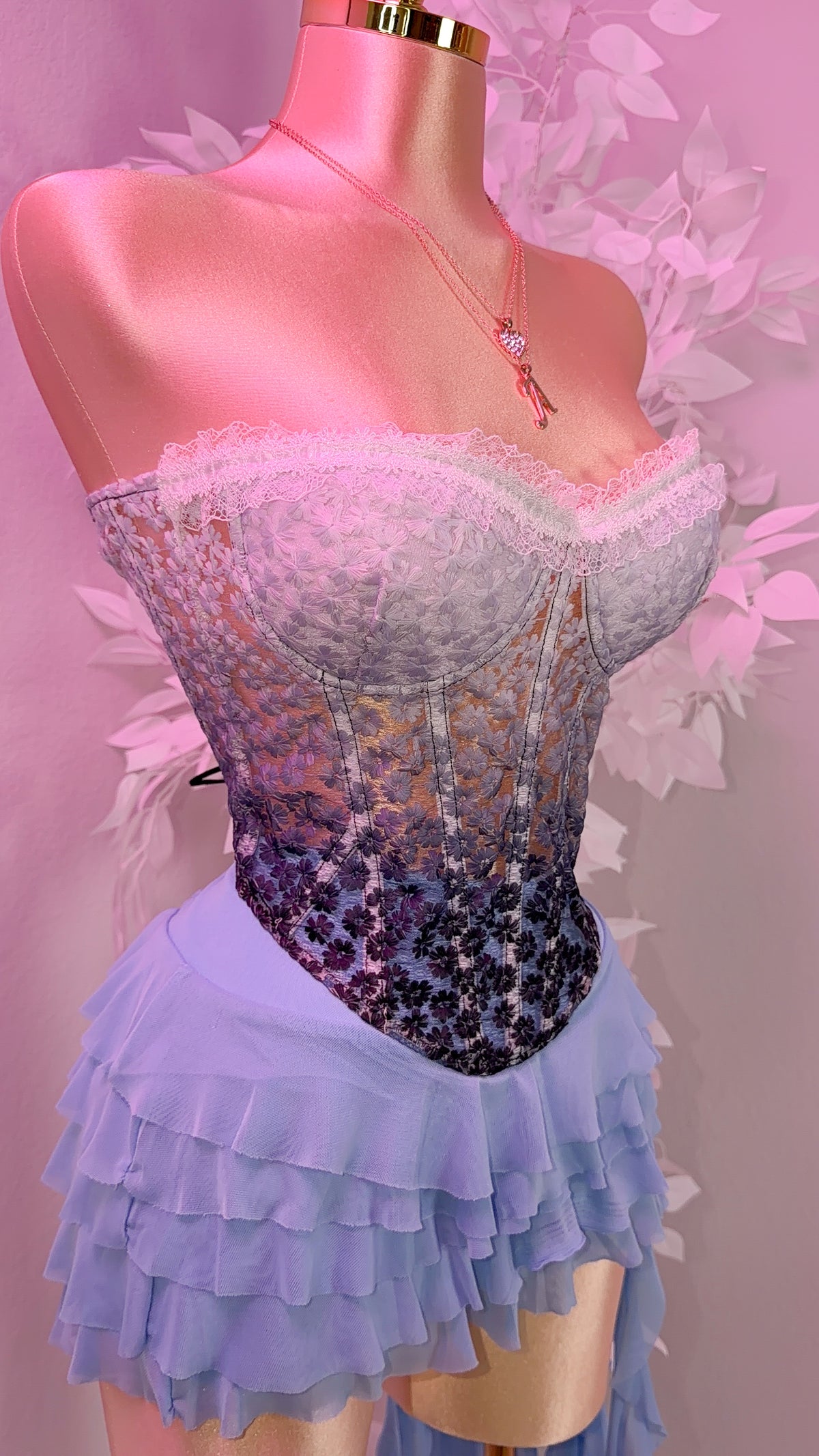 Dile Luna Corset Top - Black Ombre