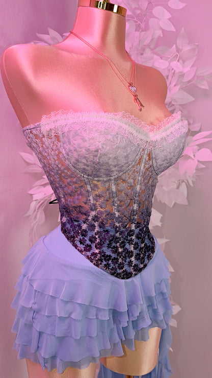 Dile Luna Corset Top - Black Ombre