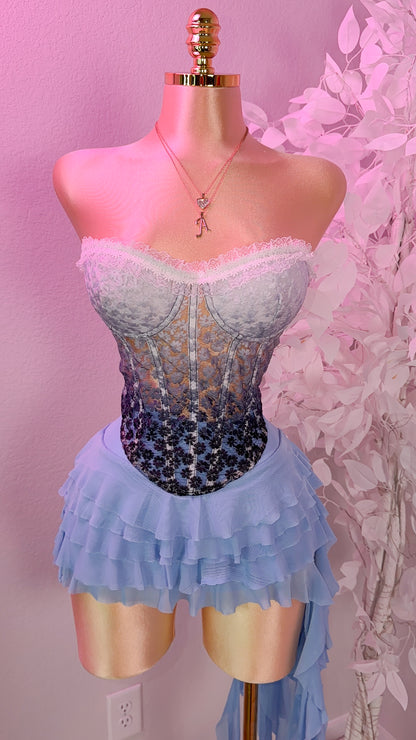 Dile Luna Corset Top - Black Ombre