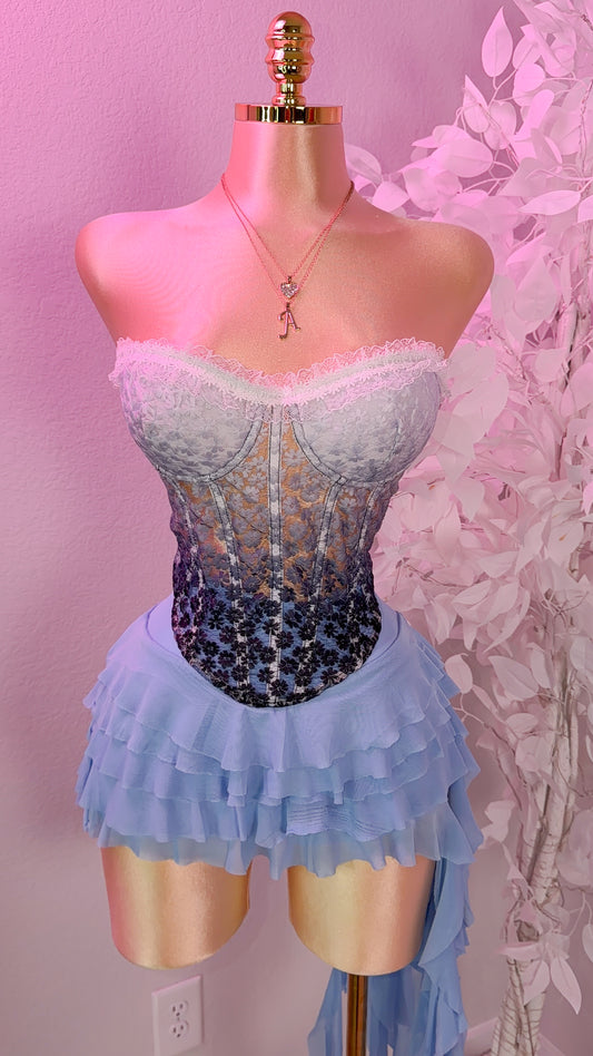 Dile Luna Corset Top - Black Ombre