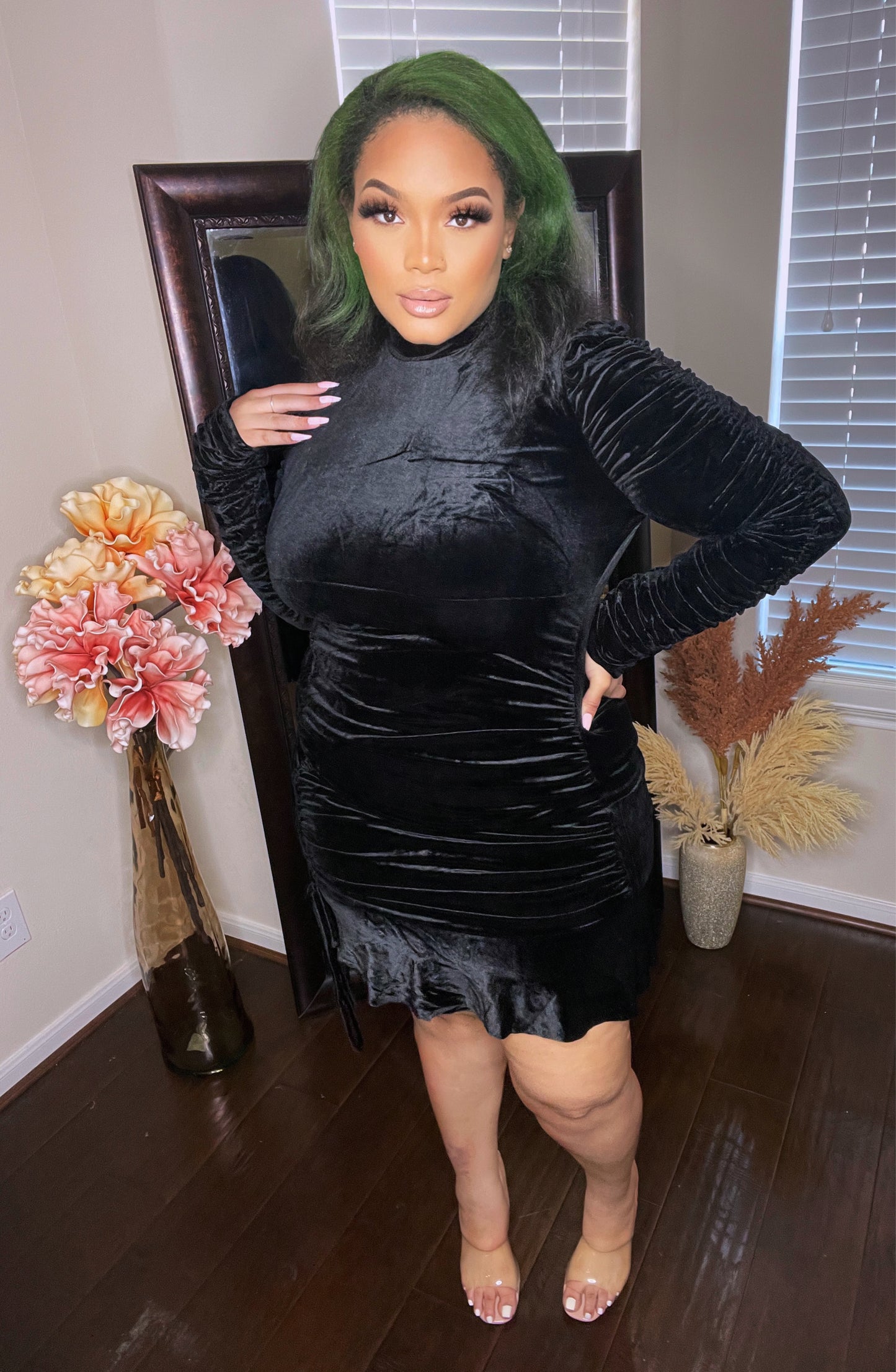 Amelia Velvet Dress- Curvy
