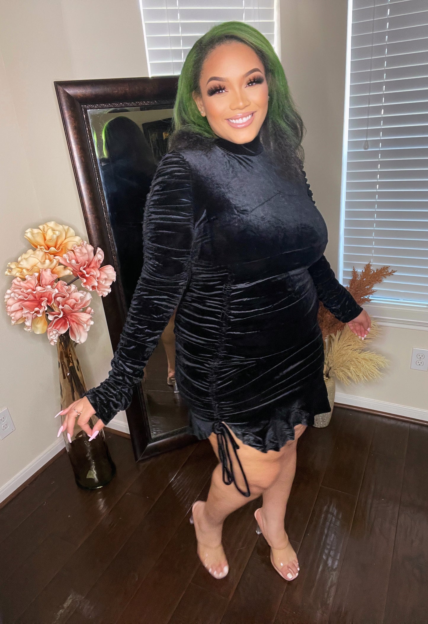 Amelia Velvet Dress- Curvy