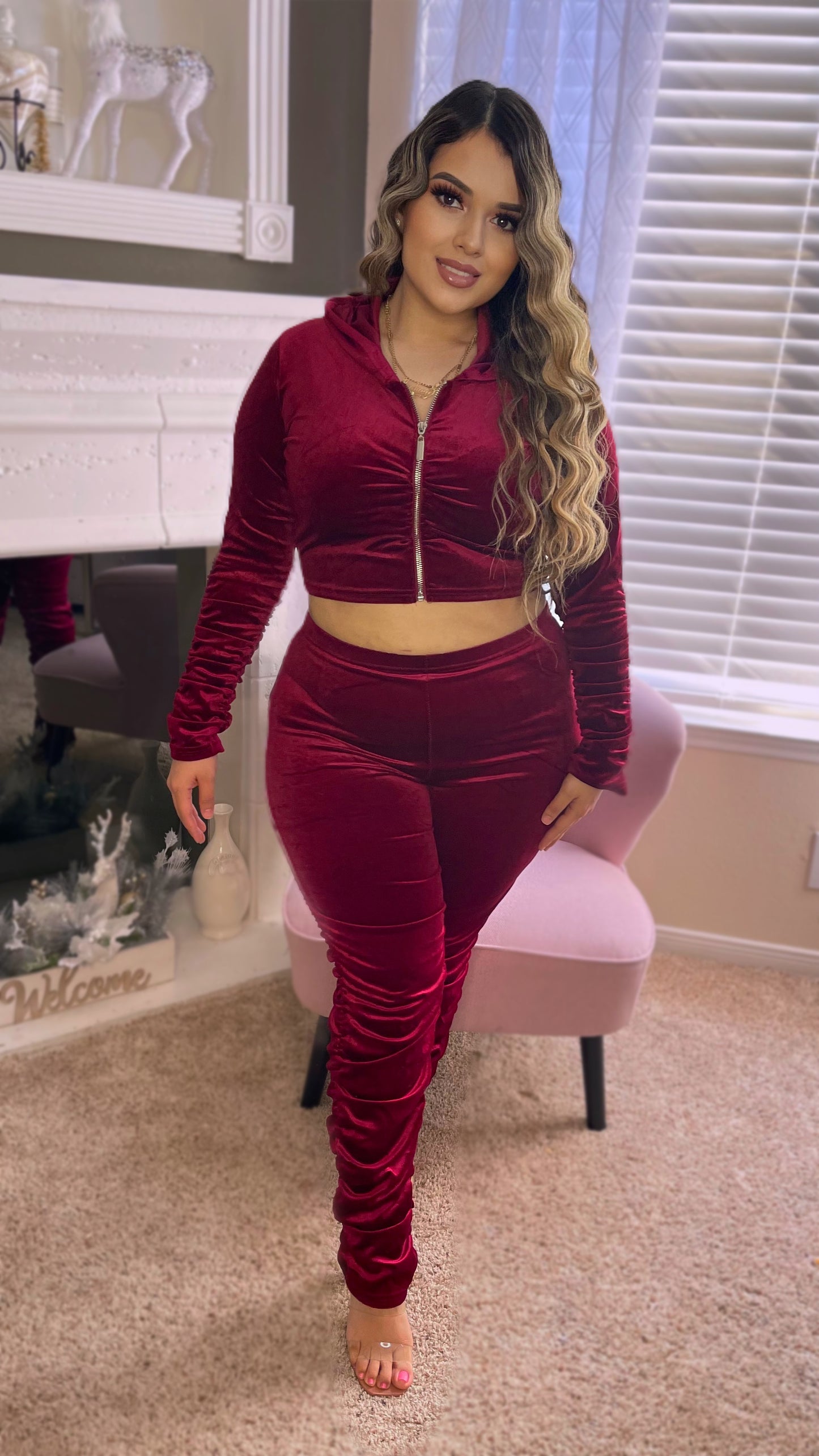 Velvet Vibes Ruched Set - 3 Colors Available