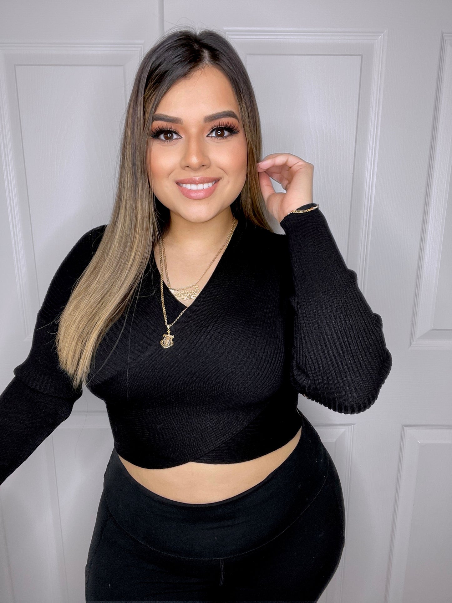 Mia Overlap Sweater